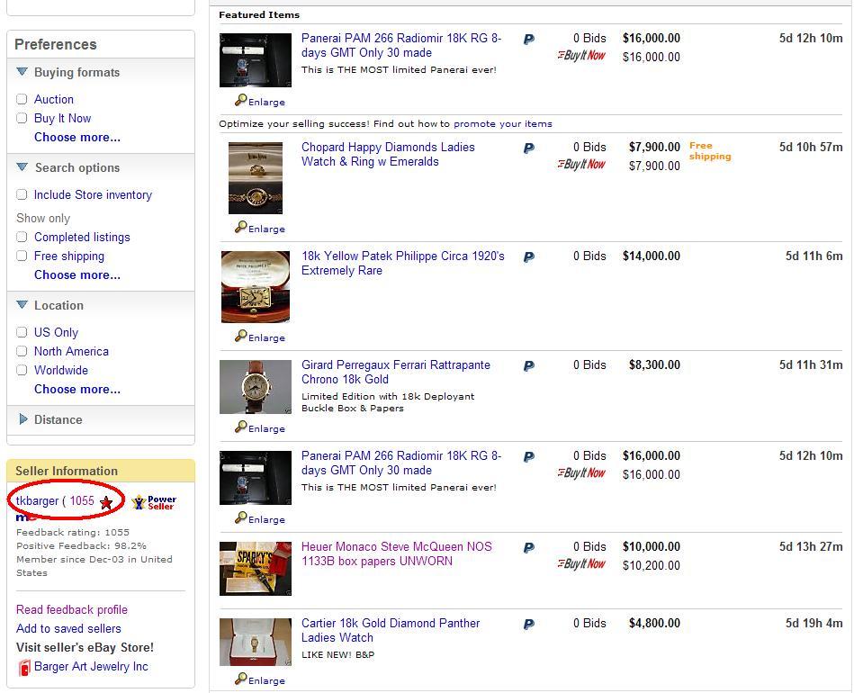 tkBarger's eBay listings.  Ouch.