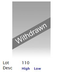 Placeholder in the onlince catalog for one of the many withdrawn lots.