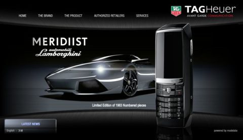 TAG Heuer Meridiist Cellphone co-branded with Lamborghini